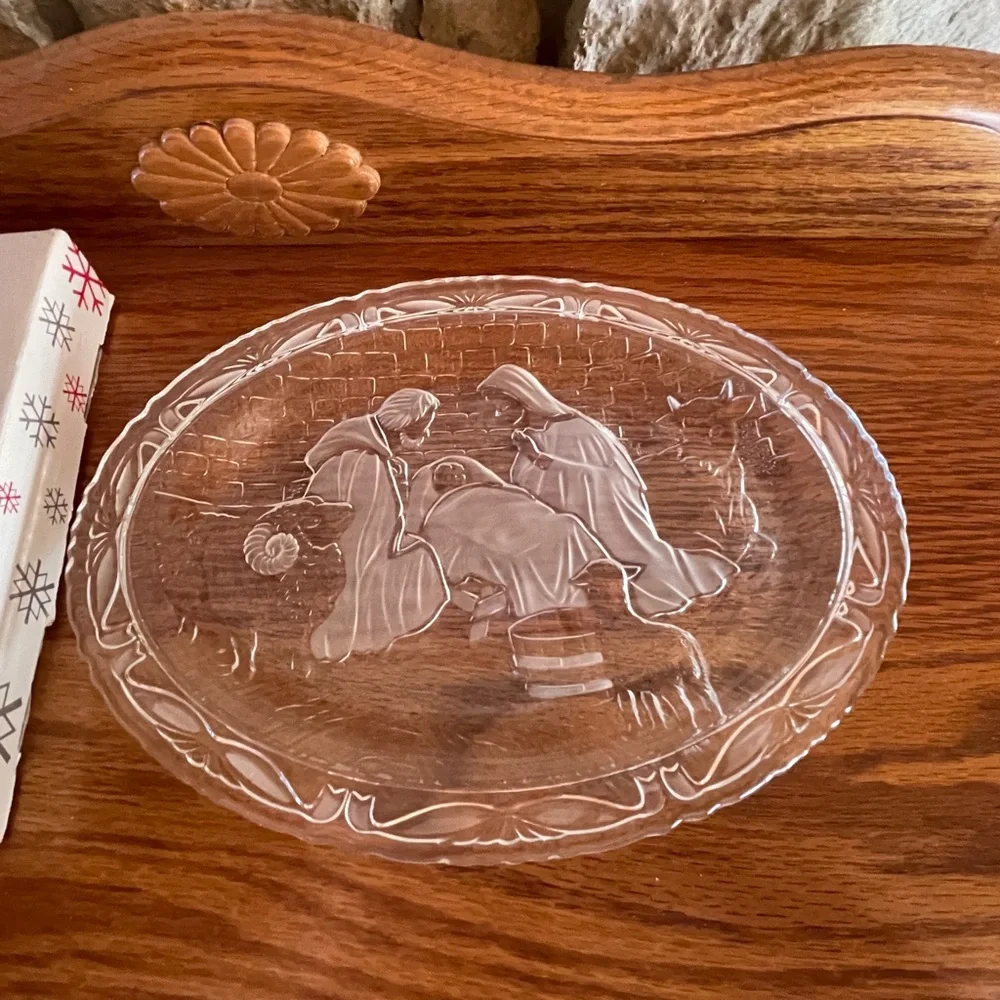 Christmas Nativity Mikasa Rejoice Plaque w/ Display Stand Original Box & Bag